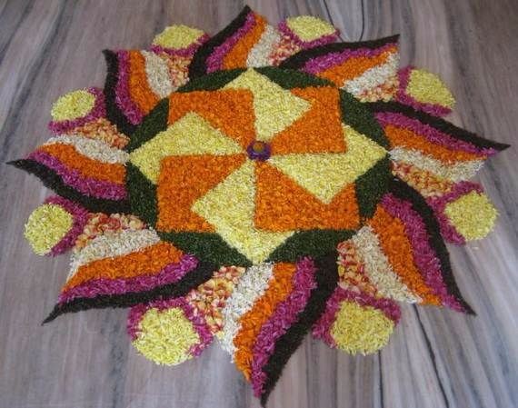 Indian Floral Design For Onam Festival (12)