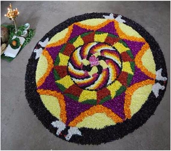 Indian Floral Design For Onam Festival (13)