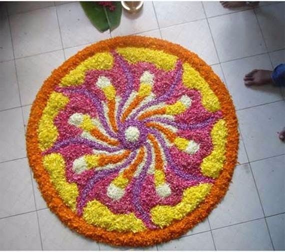 Indian Floral Design For Onam Festival (38)