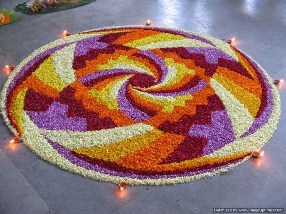 Indian Floral Design For Onam Festival (5)