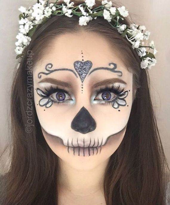 50 Halloween Best Calaveras Makeup Sugar Skull Ideas for Women (11)