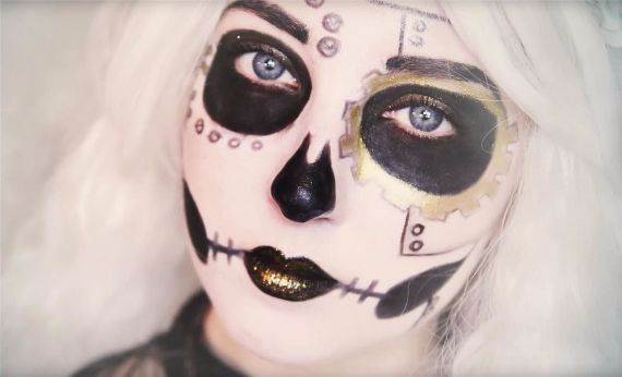 50 Halloween Best Calaveras Makeup Sugar Skull Ideas for Women (4)