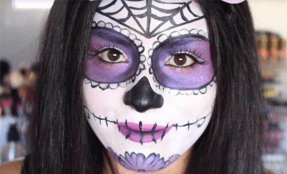 50 Halloween Best Calaveras Makeup Sugar Skull Ideas for Women (5)