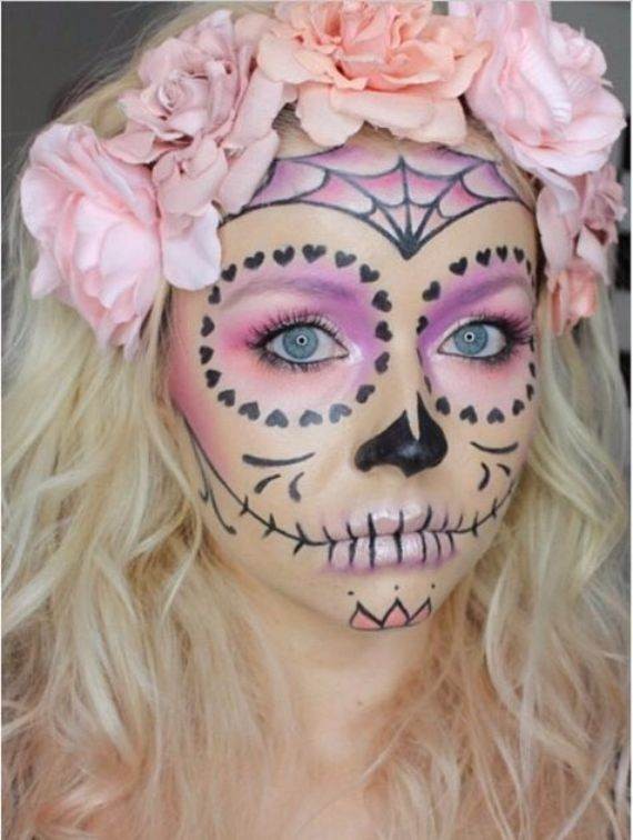 50 Halloween Best Calaveras Makeup Sugar Skull Ideas for Women (6)