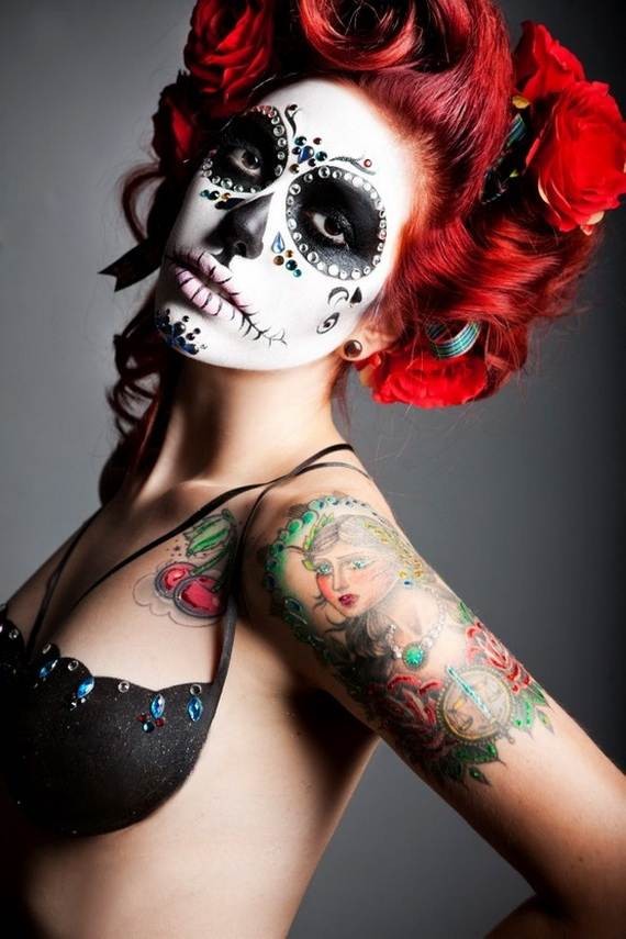 Halloween-Best-Calaveras-Makeup-Sugar-Skull-Ideas-for-Women (12)