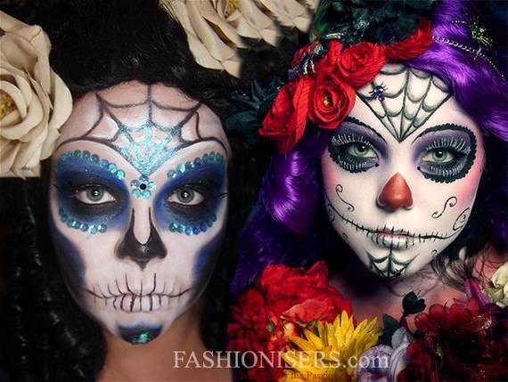 Halloween-Best-Calaveras-Makeup-Sugar-Skull-Ideas-for-Women (15)