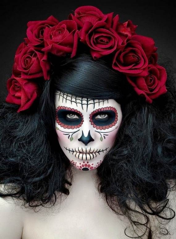 Halloween-Best-Calaveras-Makeup-Sugar-Skull-Ideas-for-Women (33)