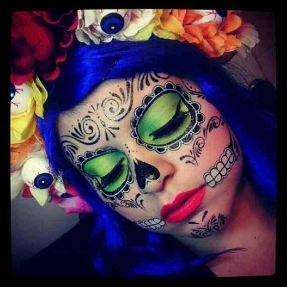 Halloween-Best-Calaveras-Makeup-Sugar-Skull-Ideas-for-Women (4)