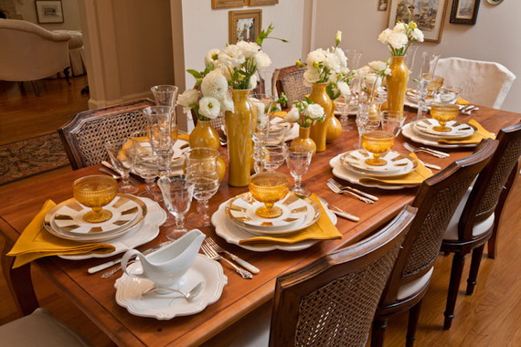 Thanksgiving home decor ideas – festive atmosphere in Gold And White (2)