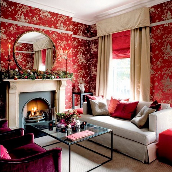 Amazing Red Interior Designs For The Holidays_07