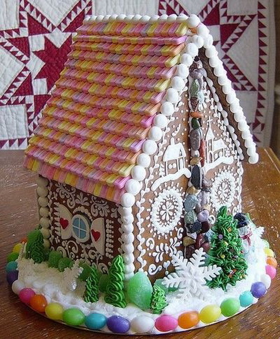 Amazing Traditional Christmas Gingerbread Houses_48