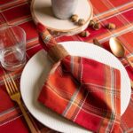 Autumn Spice Plaid Tablecloth