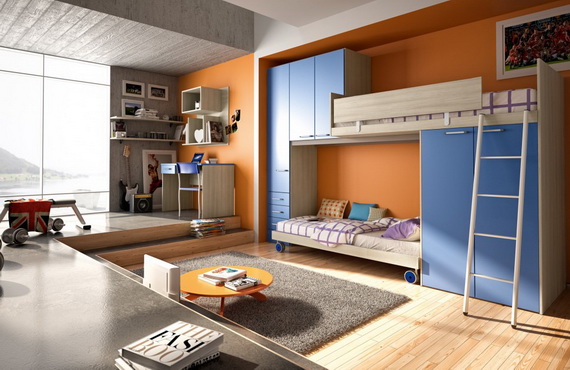 Vibrant and Lively Twin- Kids Bedroom Designs_12