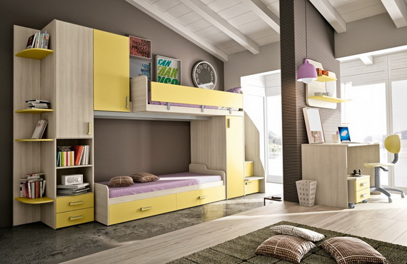 Vibrant and Lively Twin- Kids Bedroom Designs_13
