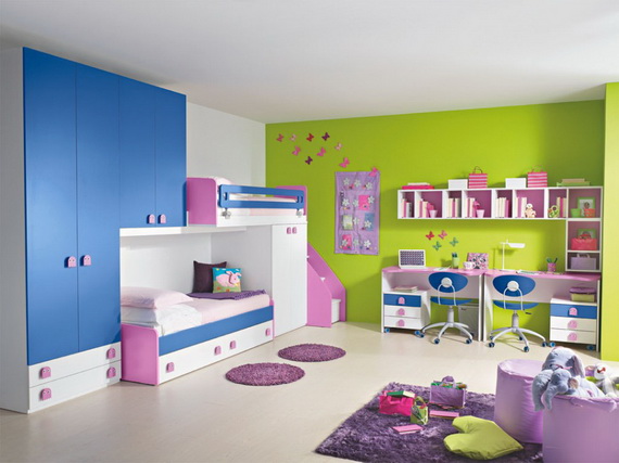 Vibrant and Lively Twin- Kids Bedroom Designs_20