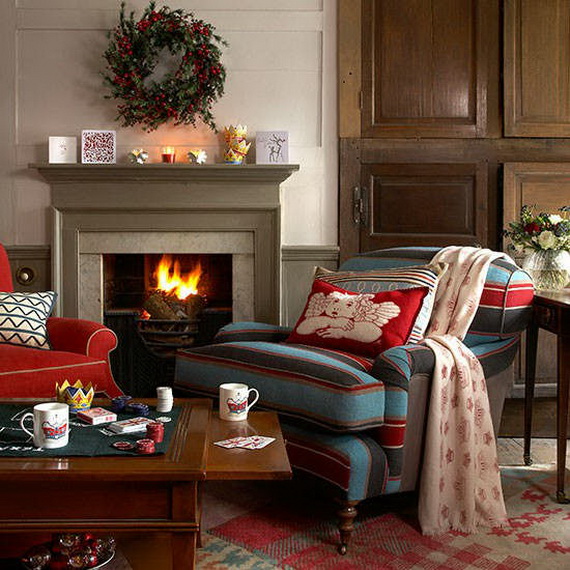 60 Elegant Christmas Country Living Room Decor Ideas ...