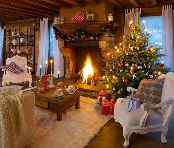 Elegant Christmas Country Living Room Decor Ideas_28