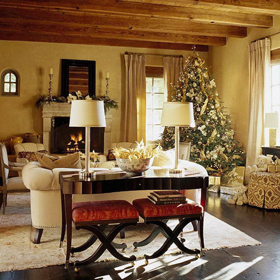 Elegant Christmas Country Living Room Decor Ideas_52