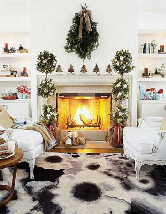 Elegant Christmas Country Living Room Decor Ideas_59