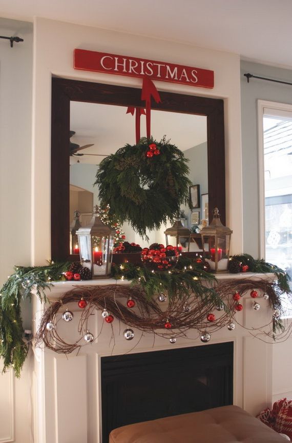 Gorgeous Fireplace Mantel Christmas Decoration Ideas ...