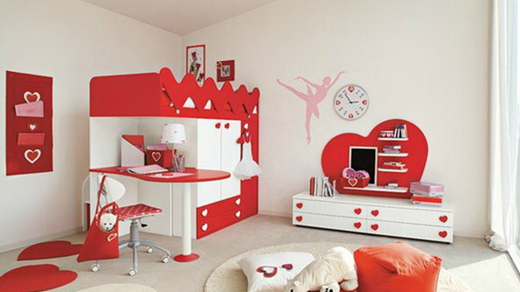 Heart Themed Interior Decor Kids Room Ideas_25