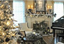 55 Warm Christmas Living Room Décor Ideas Lighting decoration is appropriate in the living room for christmas
