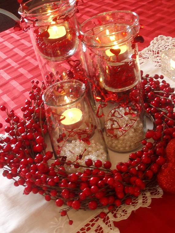 Amazing Romantic Table Centerpiece Decorating Ideas for Valentine’s Day _13
