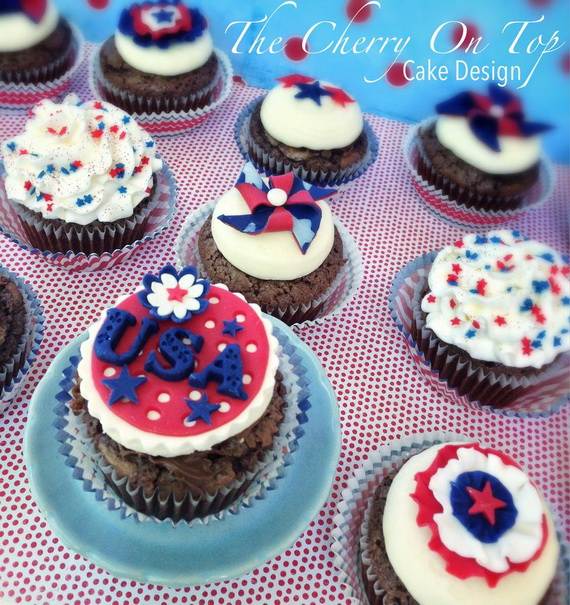 Spectacular Red, Blue, and White Cupcake Decorating Ideas (12)