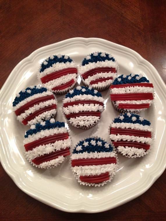 Spectacular Red, Blue, and White Cupcake Decorating Ideas (17)