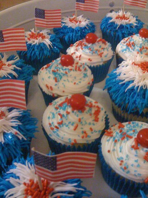 Spectacular Red, Blue, and White Cupcake Decorating Ideas (24)