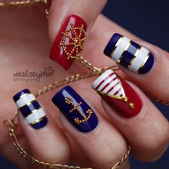 40 Amazing Patriotic Nail Art Designs & Ideas For The 4th Of July on Pinterest
