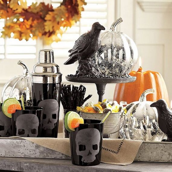 A collection of creative Halloween party decorating ideas featuring spooky themes, pumpkins, and festive decorations.