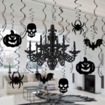 Halloween Haunted House Hanging Swirl Chandelier Decorations,