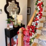Red-and-Silver-Ornaments-Christmas-Staircase-Decor-via-@seasideinteriors