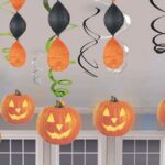 hanging pumpkin halloween decoration