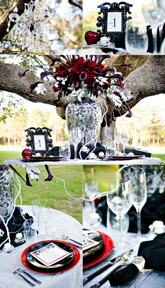 Whimsical Spooky Halloween Table Decoration Wedding Ideas _32