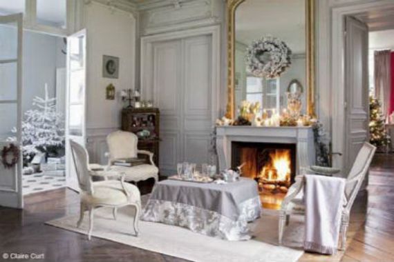 70 Stylish Christmas Décor Ideas In Grey Color and French Chic