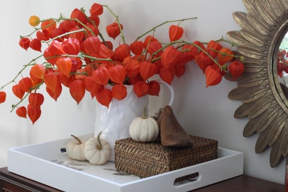 Cool Orange Fall &Thanksgiving Decorating Ideas with Chinese Lanterns  (22)