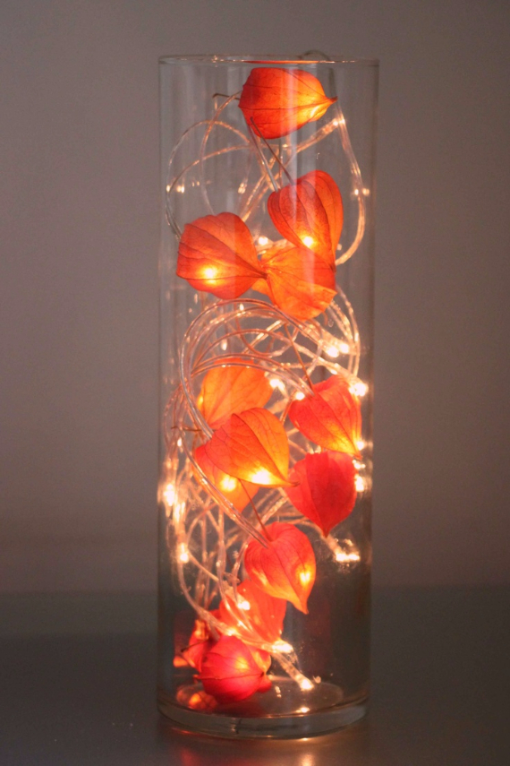 Cool Orange Fall &Thanksgiving Decorating Ideas with Chinese Lanterns  (9)