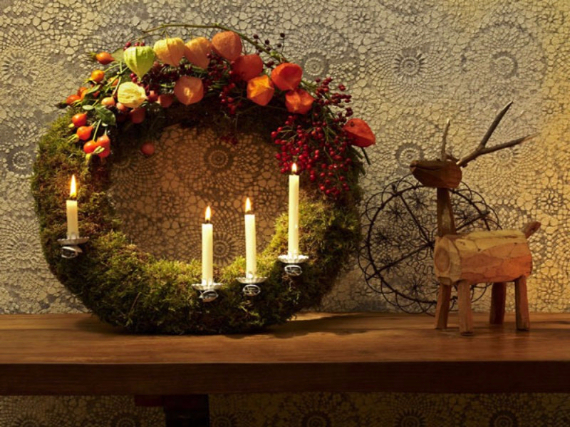41 Fresh Christmas Decorating Ideas-Advent wreath candles