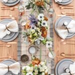 Copper and Gray Thanksgiving Table Decor 1