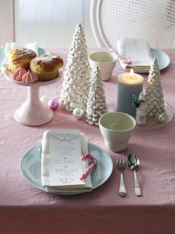 DIY Christmas Table Setting& Centerpieces Ideas (2)