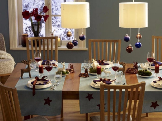 DIY Christmas Table Setting& Centerpieces Ideas (37)