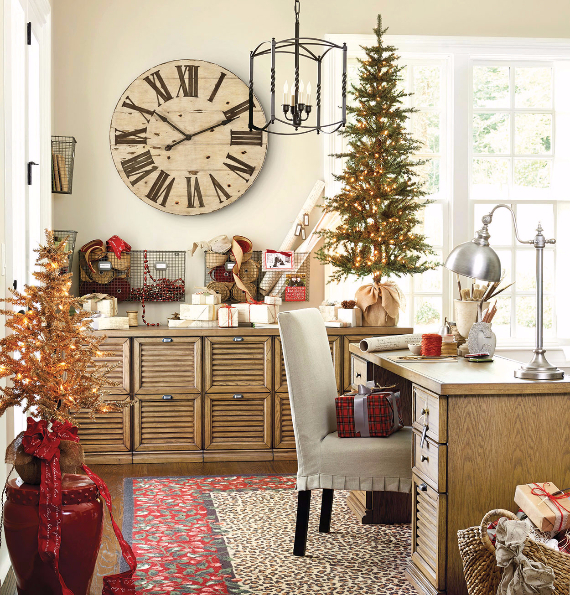 Stylish Home Office Christmas Decoration Ideas (18)