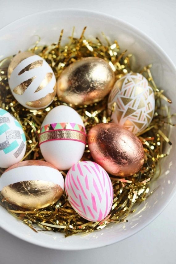 Creative Easter Decorations In Black, White And Gold  (3)