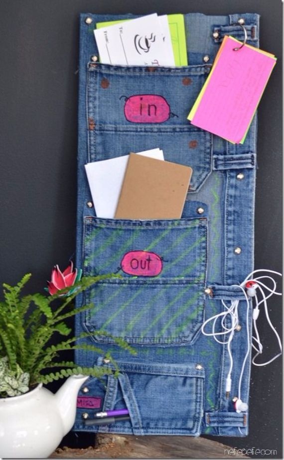 Clever Handmade Projects Ideas from Old Jeans 5