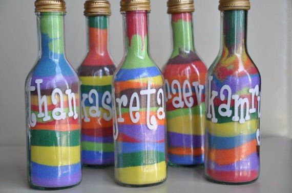 DIY Coloured Sand In A Bottle For Different Occasions.