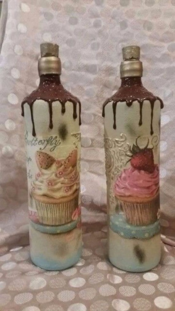 decorate Glass bottles with Decoupage  (19)