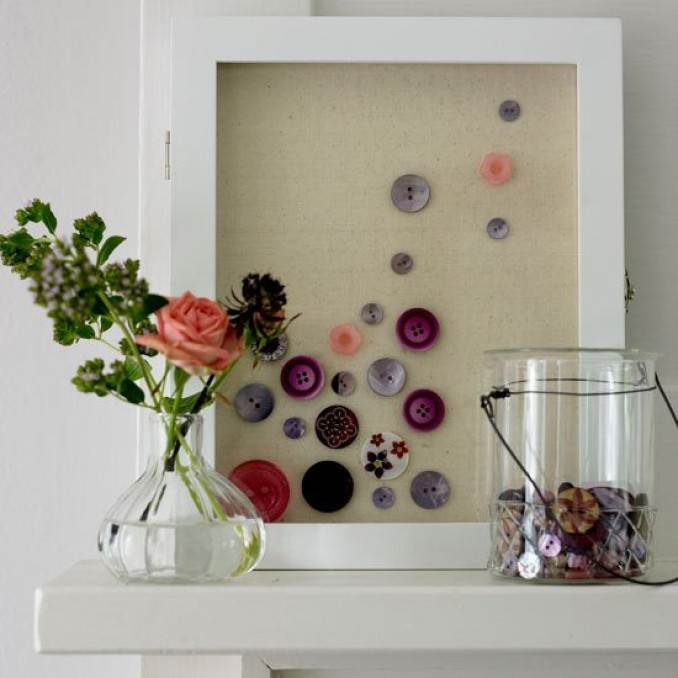Creative DIY Craft Decorating Ideas Using Colorful Buttons (21)