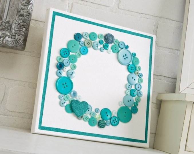 Creative DIY Craft Decorating Ideas Using Colorful Buttons (22)